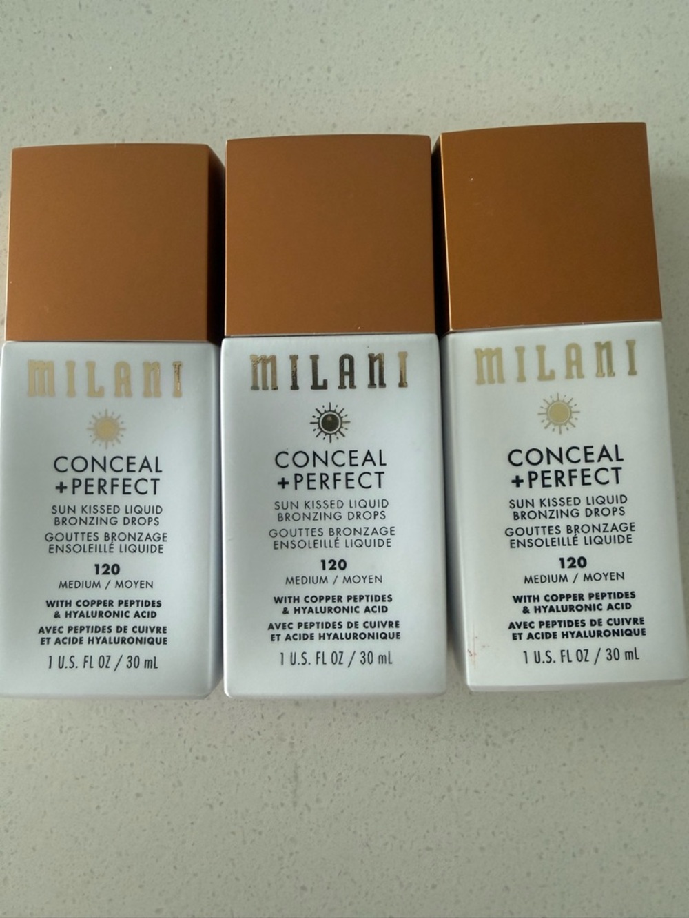 Milani Conceal + Perfect Sun Kissed Liquid Bronzing Drops - Medium (120)